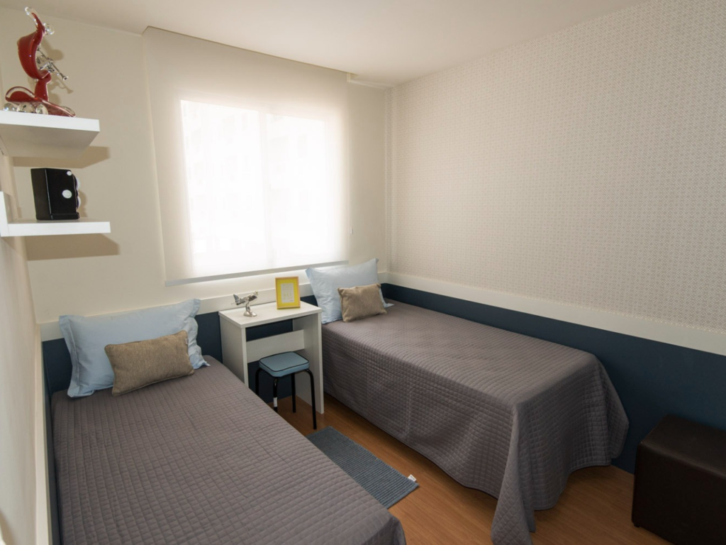 Quarto 2 camas Reformas Aprimorar Construtora em Belo Horizonte