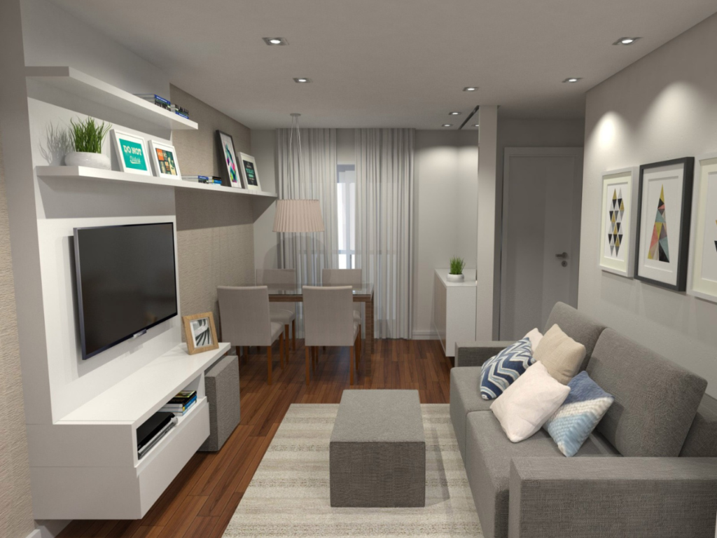 Sala ampla Reformas Aprimorar Construtora em Belo Horizonte